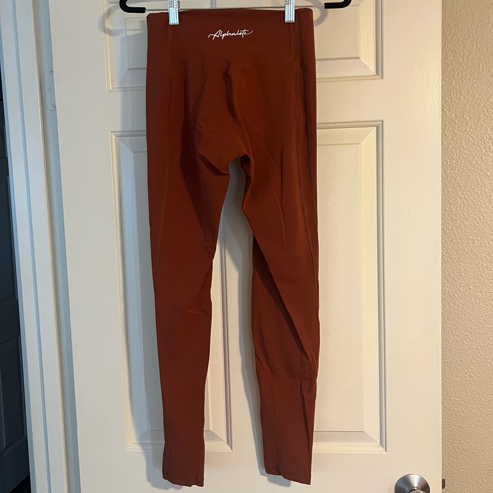 Alphalete Pulse Leggings Rare Rust Orange Wor… Gem